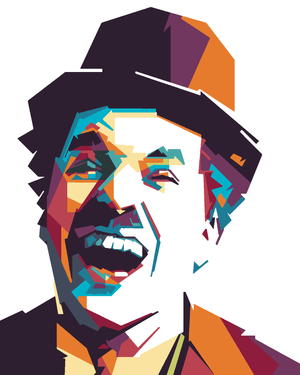 Goblen cu diamante - CHARLIE CHAPLIN PICTURĂ ABSTRACTĂ