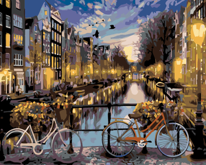 Goblen cu diamante - BICICLETE ÎN AMSTERDAM