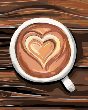 Goblen cu diamante - CAFEA CU INIMIOARĂ