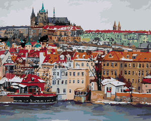 Goblen cu diamante - IARNA LA CASTELUL DIN PRAGA
