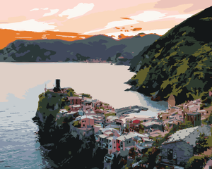 Goblen cu diamante - ORAȘ DE LÂNGĂ MARE, ITALIA (TED D...