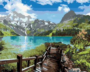 Goblen cu diamante - SCĂRI SPRE LAC