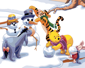 Goblen cu diamante - Pictură pe numere -WINNIE THE POO...