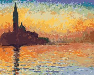 Goblen cu diamante - San Giorgio Maggiore la Crepuscul...