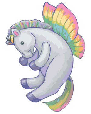 Goblen cu diamante - UNICORN DE PLUȘ I (SUE ELLEN BROWN)