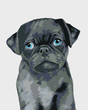 Goblen cu diamante - PUG (MYROSLAVA VOLOSCHUK)