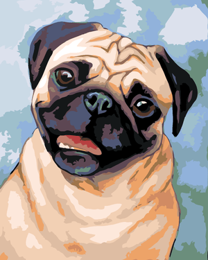 Goblen cu diamante - PUG MARONIU