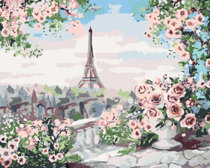 Goblen cu diamante - TURNUL EIFFEL PRIVIT DE LA BALCON