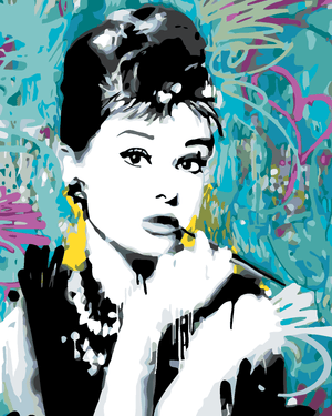 Goblen cu diamante - AUDREY HEPBURN 03