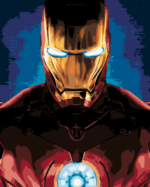 Goblen cu diamante - Pictură după numere - IRON MAN ÎN...