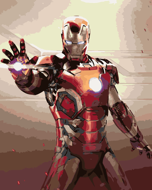 Goblen cu diamante - Pictură după numere - IRON MAN ÎN...