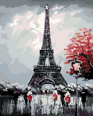 Goblen cu diamante - COPAC ROȘU LÂNGĂ TURNUL EIFFEL