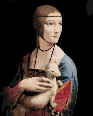 Goblen cu diamante - DOAMNA CU HERMINĂ (LEONARDO DA VI...
