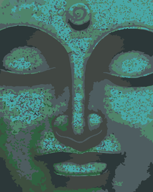 Goblen cu diamante - BUDDHA VERDE