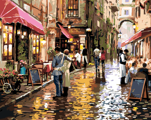 Goblen cu diamante - CUPLU LA CAFENEA (RICHARD MACNEIL)