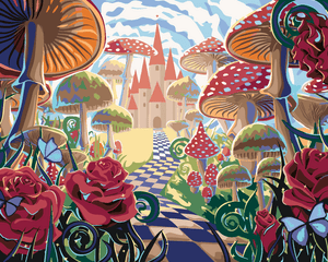 Goblen cu diamante - PEISAJ DE BASM CU CASTEL