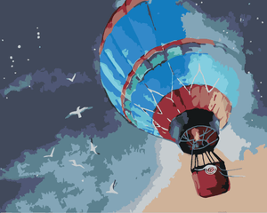 Goblen cu diamante - BALON CU AER CALD ÎN ZBOR