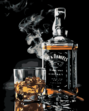 Goblen cu diamante - STICLĂ DE JACK DANIELS