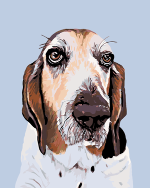 Goblen cu diamante - CÂINE BASSET