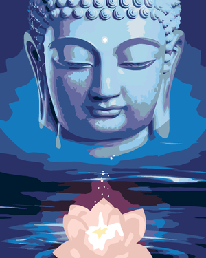 Goblen cu diamante - BUDDHA CU NUFĂR