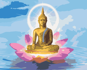 Goblen cu diamante - BUDDHA ÎN LOTUS