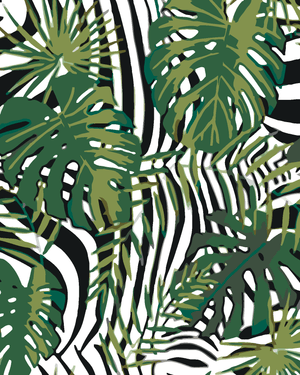 Goblen cu diamante - FRUNZE TROPICALE