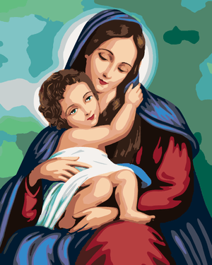 Goblen cu diamante - FECIOARA MARIA ȘI IISUS