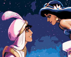 Goblen cu diamante - Pictură după numere - ALADDIN ȘI ...