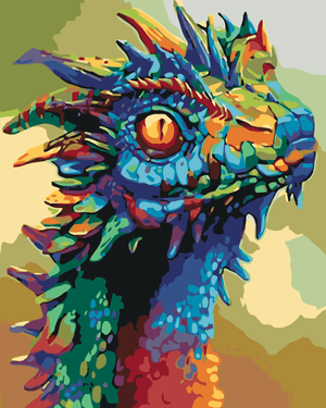 Goblen cu diamante - DRAGON COLORAT
