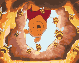 Goblen cu diamante - Pictură pe numere -WINNIE THE POO...