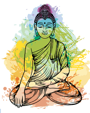 Goblen cu diamante - BUDDHA COLORAT