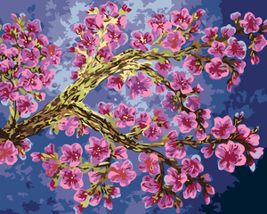 Goblen cu diamante - CREANGĂ DE SAKURA ÎNFLORITĂ