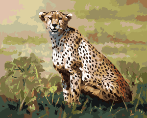 Goblen cu diamante - GHEPARD STÂND JOS (D. RUSTY RUST)