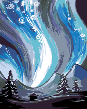 Goblen cu diamante - AURORĂ ALBASTRĂ