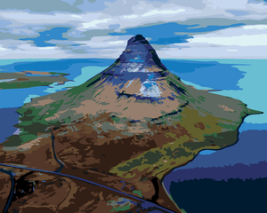 Goblen cu diamante - MUNTELE KIRKJUFELL