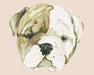 Goblen cu diamante - PUI DE BULLDOG (HALEY BUSH)
