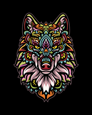 Goblen cu diamante - LUP MANDALA