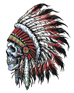 Goblen cu diamante - CRANIU DE INDIAN