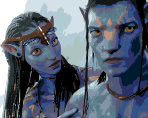 Goblen cu diamante - NEYTIRI ȘI JAKE (Avatar)