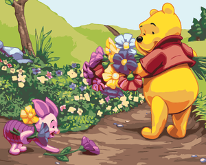 Goblen cu diamante - Pictură pe numere -WINNIE THE POO...