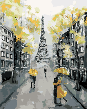 Goblen cu diamante - PARIS ÎN GALBEN