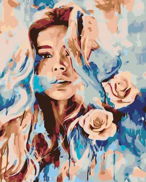 Goblen cu diamante - PORTRET ABSTRACT CU O FEMEIE