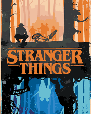 Goblen cu diamante - Pictură pe numere -STRANGER THING...