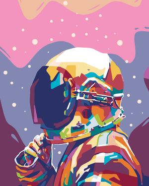 Goblen cu diamante - ASTRONAUT ÎN CURCUBEU