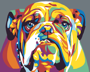 Goblen cu diamante - BULLDOG VIU COLORAT II