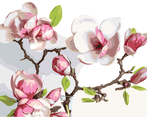 Goblen cu diamante - MAGNOLII ÎNFLORIND DE PRIMĂVARĂ