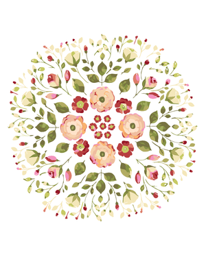 Goblen cu diamante - MANDALA FLORALĂ