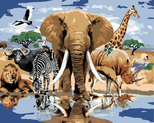 Goblen cu diamante - ANIMALE LA O OAZĂ DIN AFRICA (HOW...