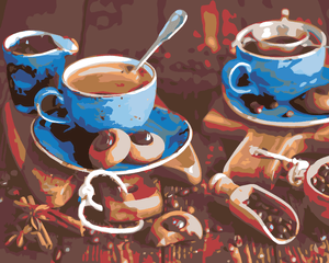 Goblen cu diamante - CEȘTI DE CAFEA ALBASTRE