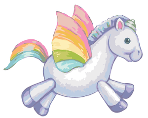 Goblen cu diamante - UNICORN DE PLUȘ II (SUE ELLEN BROWN)